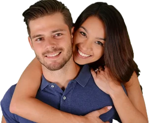 happy couple who used calgas