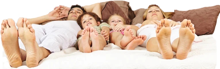 family relaxing with repaired boiler